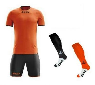 Zeus Trikot-Set Sticker orange-schwarz