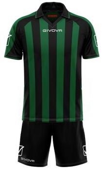 Givova Trikot Supporter schwarz-grün gestreift