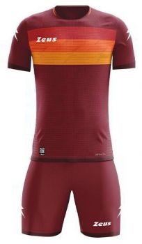 Zeus Trikot-Set Icon weinrot-orange