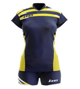 Zeus Damen Trikot-Set Itaca dunkelblau-gelb-weiß