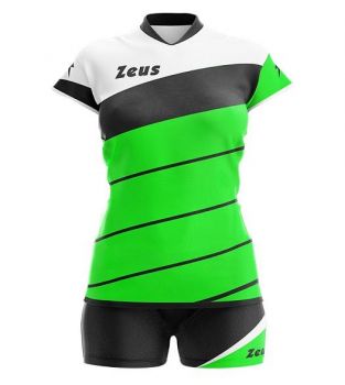 Zeus Damen Trikot-Set Lybra neongrün-schwarz-weiß