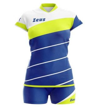 Zeus Damen Trikot-Set Lybra blau-neongelb-weiß