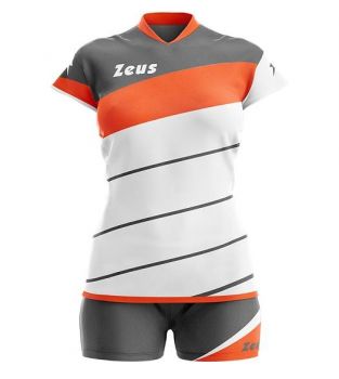 Zeus Damen Trikot-Set Lybra weiß-orange-grau