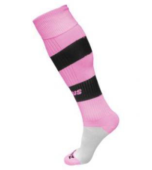 Zeus Ringelstutzenstrumpf Parma rosa-schwarz