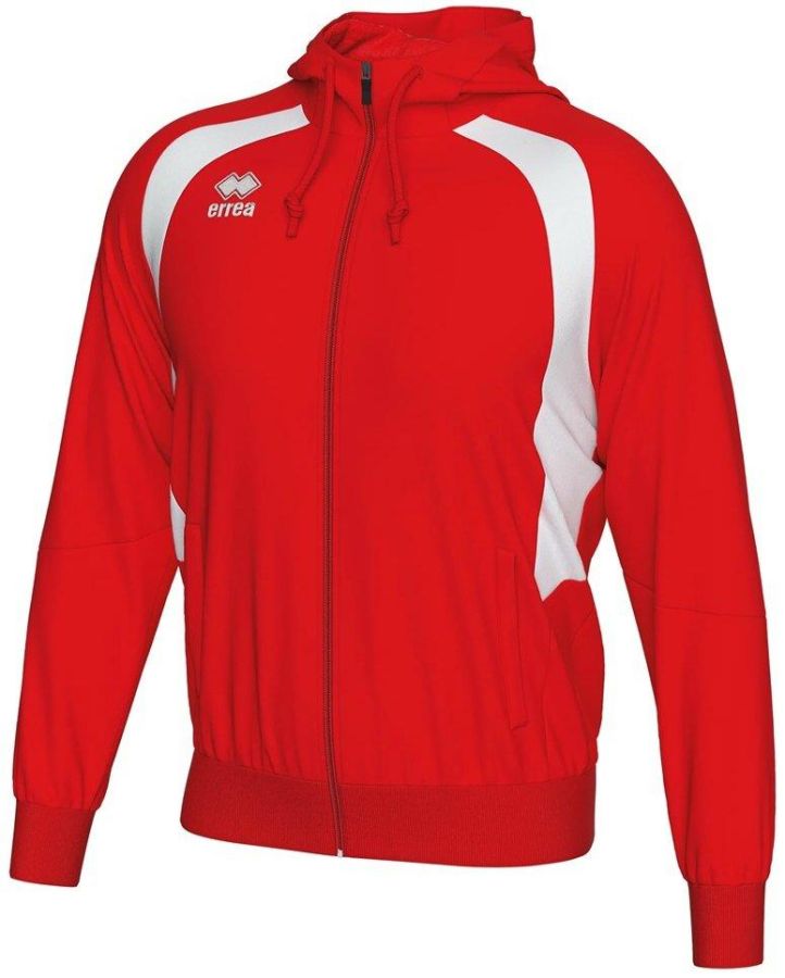 Errea Kapuzensweetjacke Aris  rot-weiß