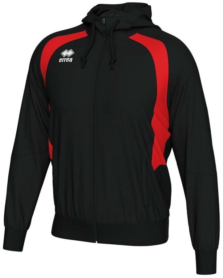 Errea Kapuzensweetjacke Aris schwarz-rot