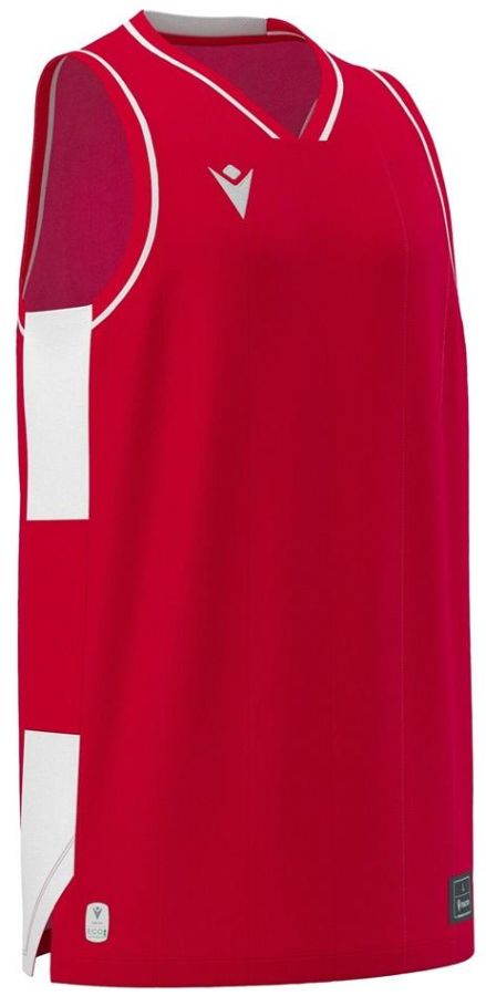 Macron Basketballshirt Carbon rot-weiß