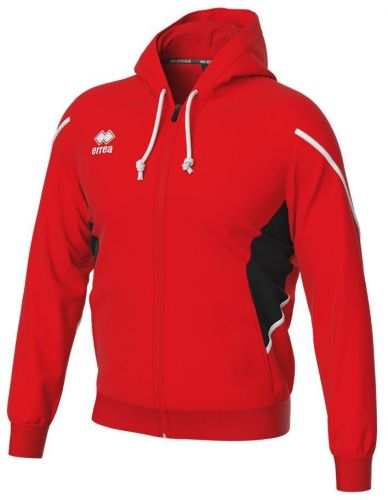 Errea Kapuzenjacke Clancy rot-schwarz-weiß