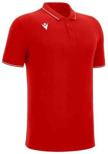 Macron Poloshirt Comedy rot