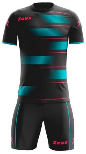 Zeus Trikot Kosmo schwarz-aqua gestreift