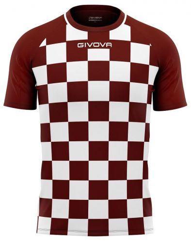 Givova Trikot Dama weinrot-weiß kariert