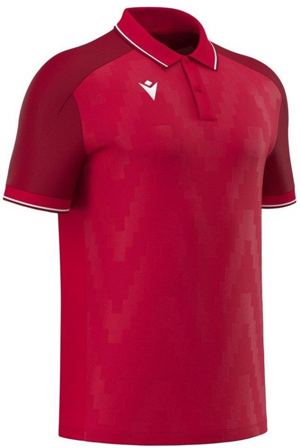 Macron Poloshirt Echoes rot-weiß
