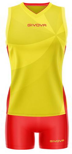 Givova Damen Volleyball Trikot Elica gelb-rot