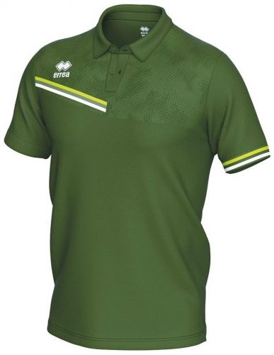 Errea Poloshirt Emir olivgrün-neongrün-weiß