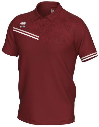 Errea Poloshirt Emir weinrot-weiß