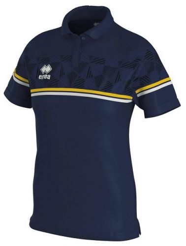 Errea Damen Poloshirt Darya blau-gelb-weiß