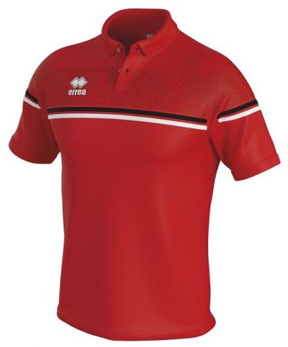 Errea Poloshirt Dominic rot-schwarz-weiß