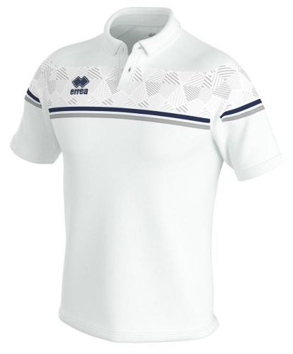 Errea Poloshirt Dominic weiß-blau-grau