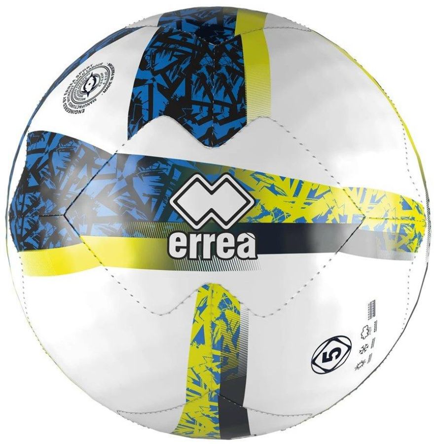 Errea New Team Official Training Fußball weiß-blau-gelb