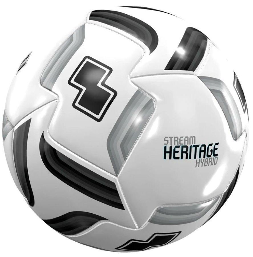Errea Stream Hybrid Heritage Fußball weiß-schwarz