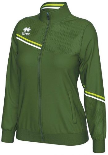 Errea Damen Freitzeitjacke Estella olivgrün-neongrün-weiß