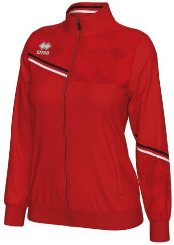 Errea Damen Freitzeitjacke Estella rot-schwarz-weiß