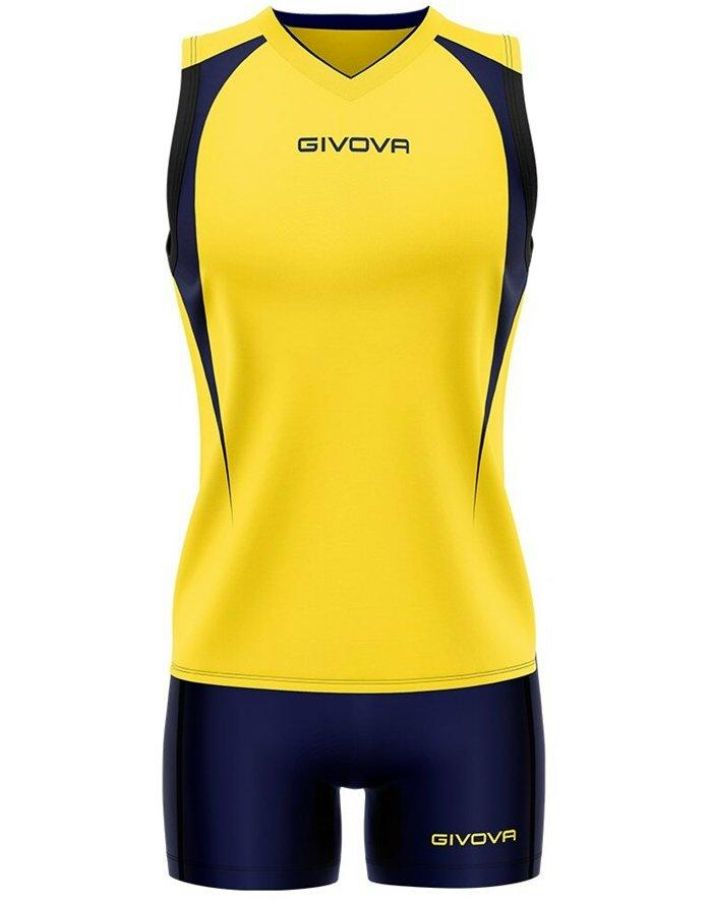 Givova Damen Volleyball Trikot Spike gelb-blau
