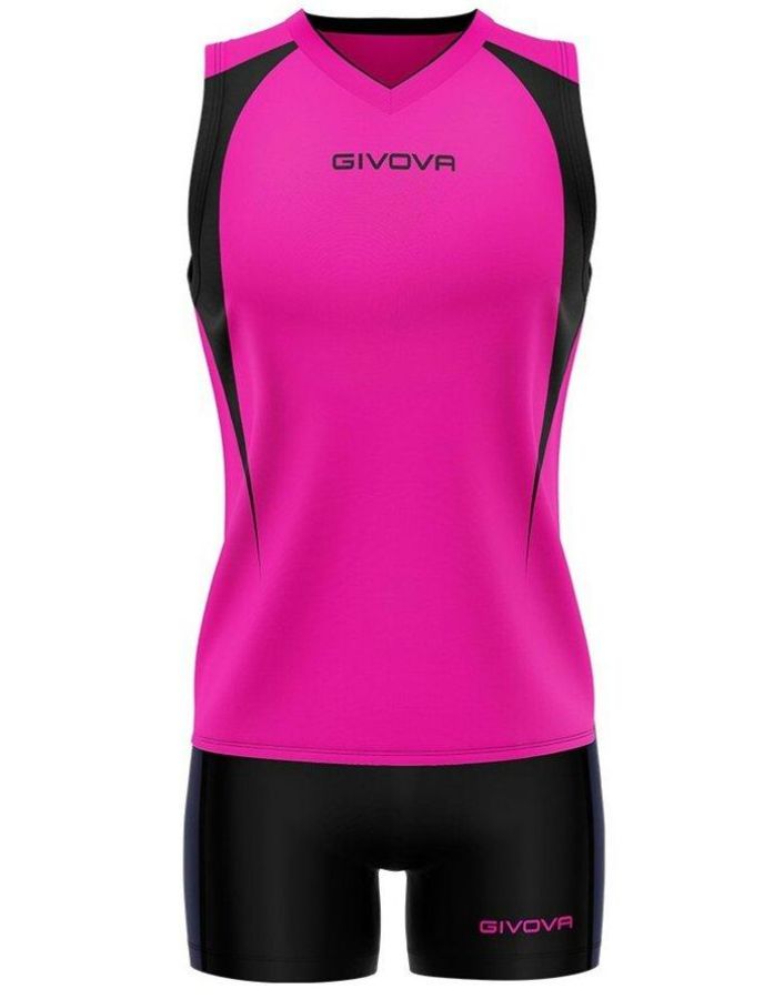 Givova Damen Volleyball Trikot Spike pink-schwarz