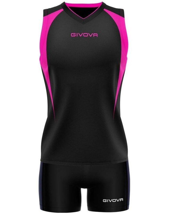 Givova Damen Volleyball Trikot Spike schwarz-pink