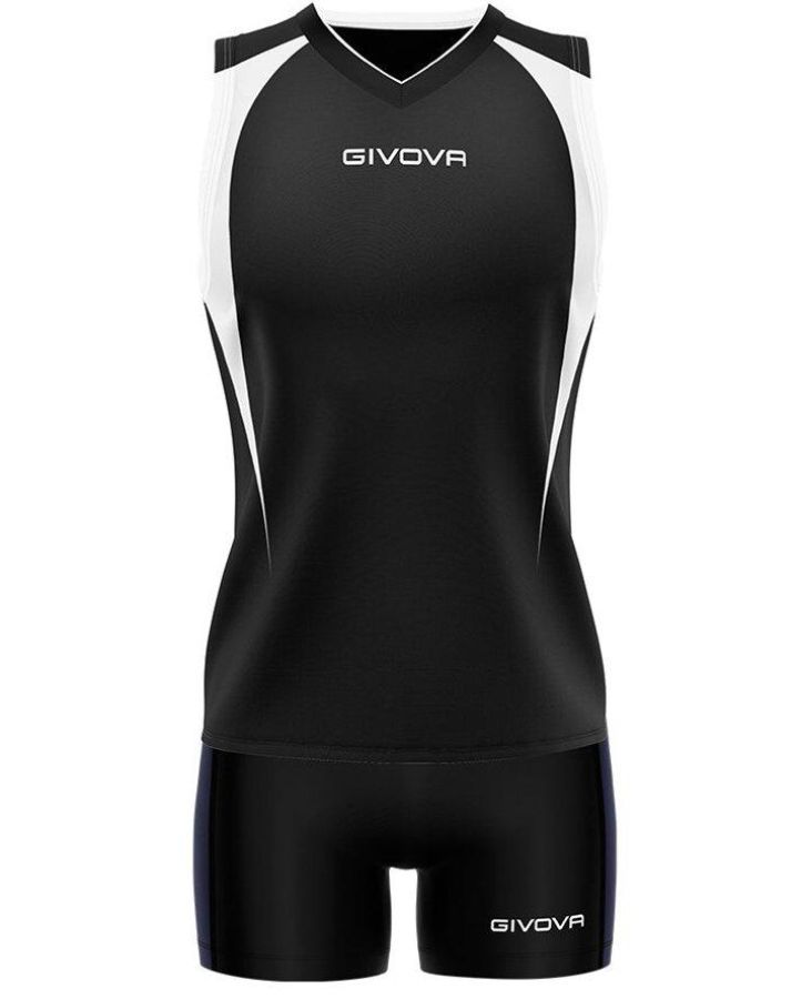 Givova Damen Volleyball Trikot Spike schwarz-weiß