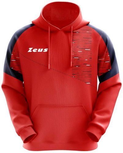 Zeus Kapuzensweatshirt Glitch rot-blau