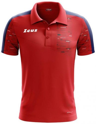 Zeus Poloshirt Glitch rot-blau