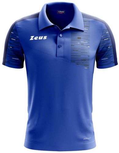 Zeus Poloshirt Glitch blau