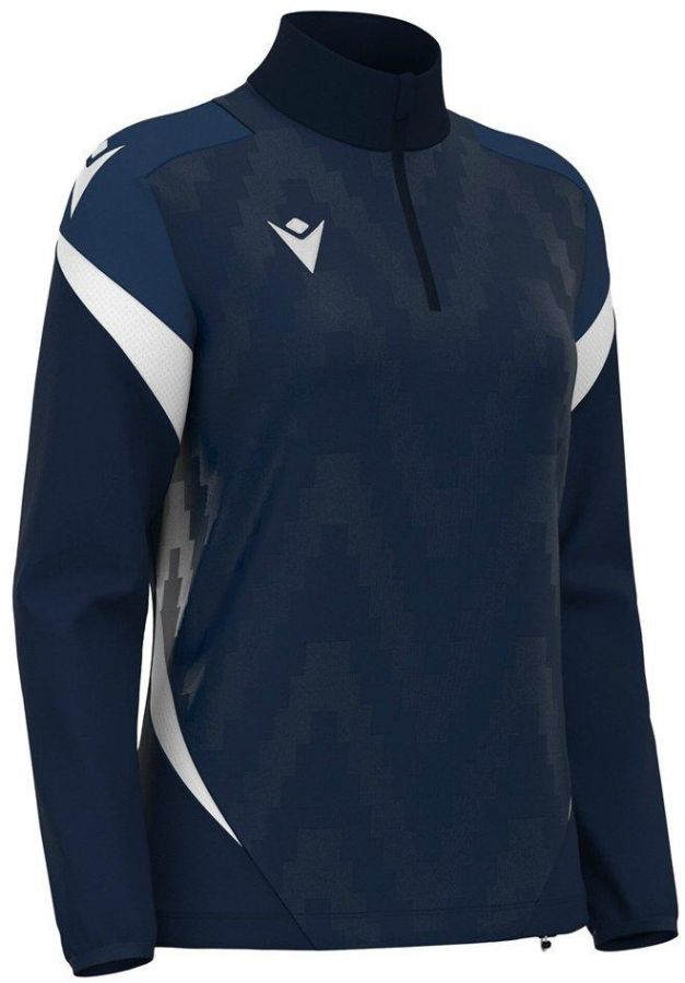 Macron Damen 1/4-Zip Leona blau-weiß