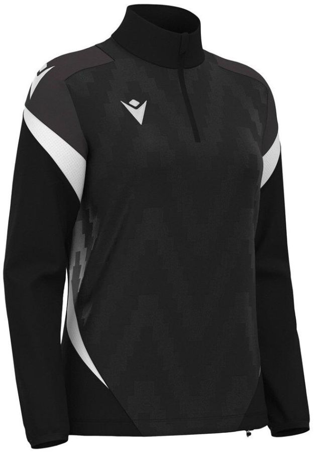Macron Damen 1/4-Zip Leona schwarz-weiß