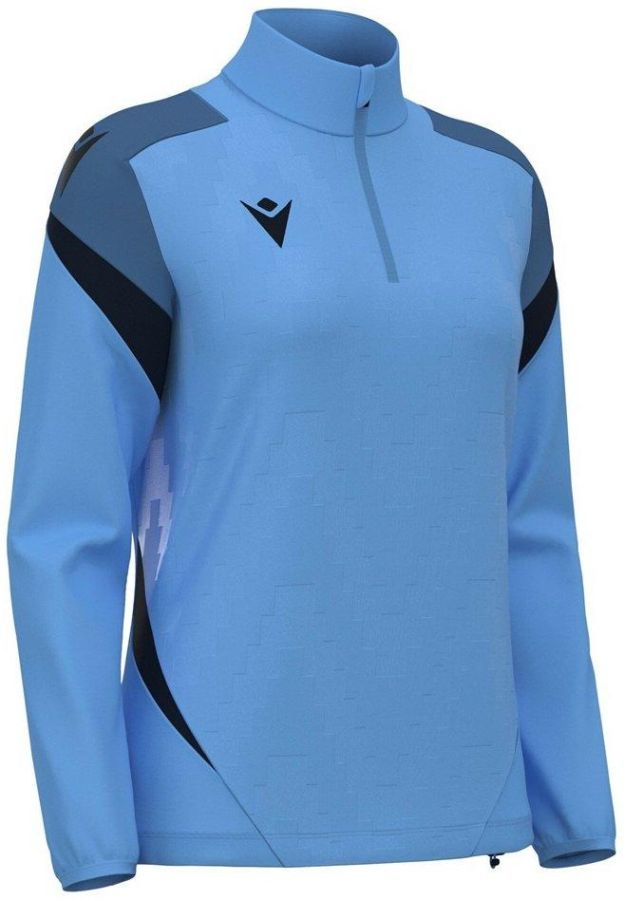 Macron Damen 1/4-Zip Leona hellblau-dunkelblau