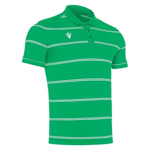Macron Poloshirt Flamenco grün-weiß gestreift