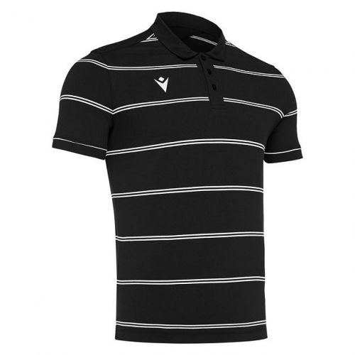 Macron Poloshirt Flamenco schwarz-weiß gestreift