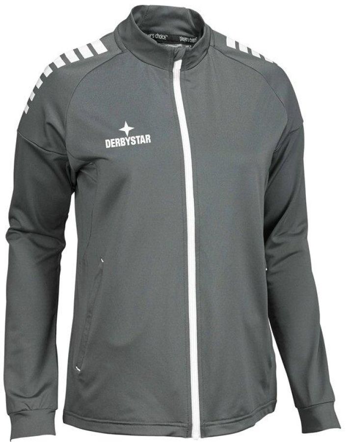 Derbystar Damen Trainingsjacke Madrid grau-weiß