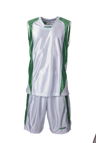 Max Sport Basketball Trikot-Set Nairobi weiß-grün 12-teilig