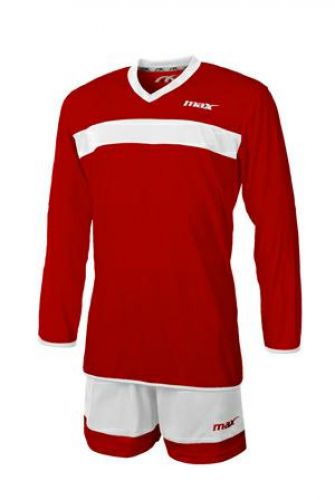 Max Sport Trikot Vercelli rot-weiß langarm