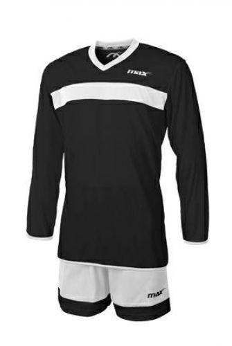 Max Sport Trikot-Set Vercelli schwarz-weiß langarm