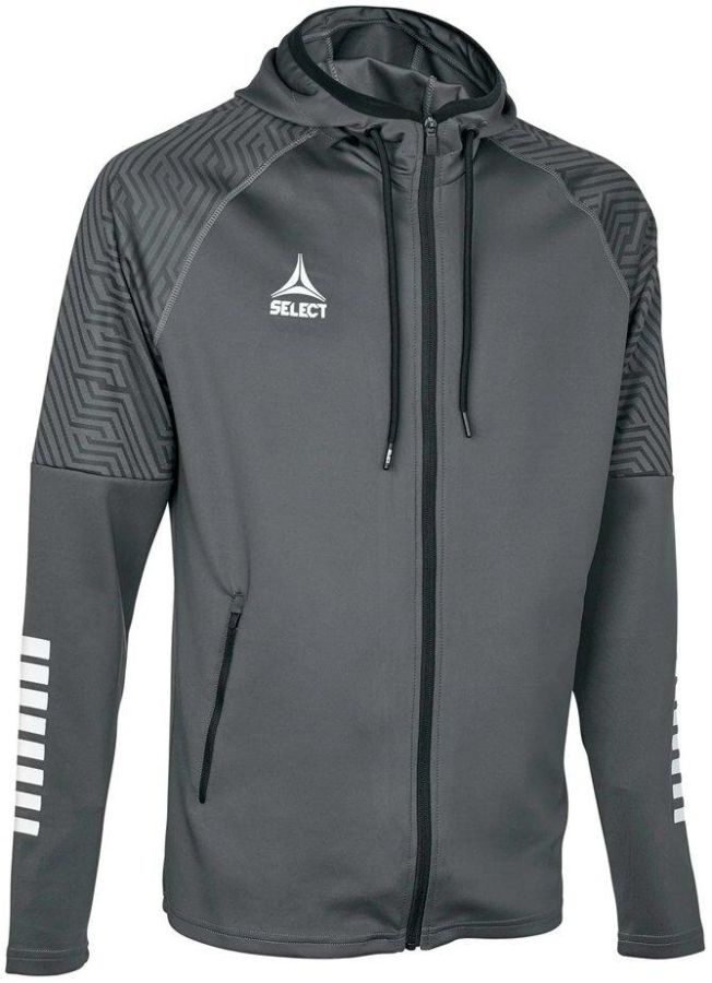 Select Kapuzenjacke Monaco grau-weiß