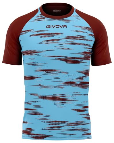 Givova Trikot Pixel hellblau-weinrot