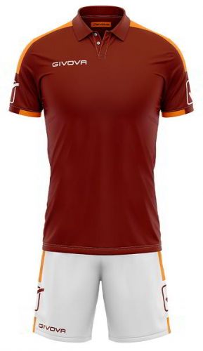 Givova Trikot Play weinrot-orange-weiß