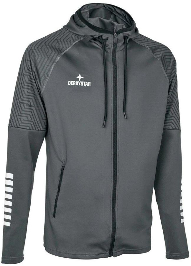 Derbystar Kapuzenjacke Primo grau-weiß