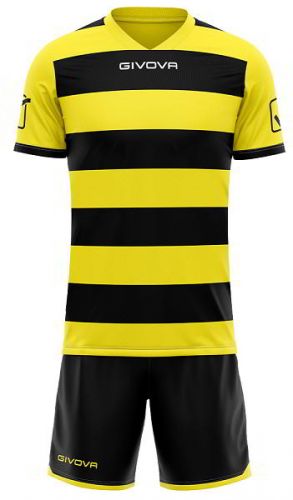 Givova Trikot Rugby schwarz-gelb gestreift