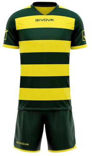 Givova Trikot Rugby grün-gelb gestreift