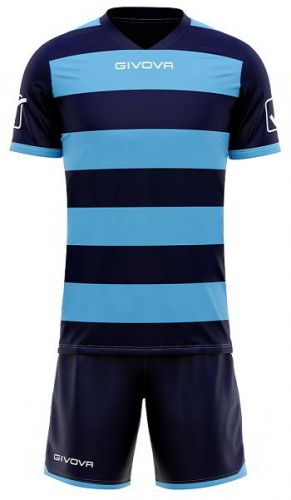 Givova Trikot Rugby dunkelblau-hellblau gestreift