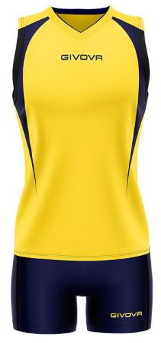 Givova Damen Volleyball Trikot Spike gelb-blau